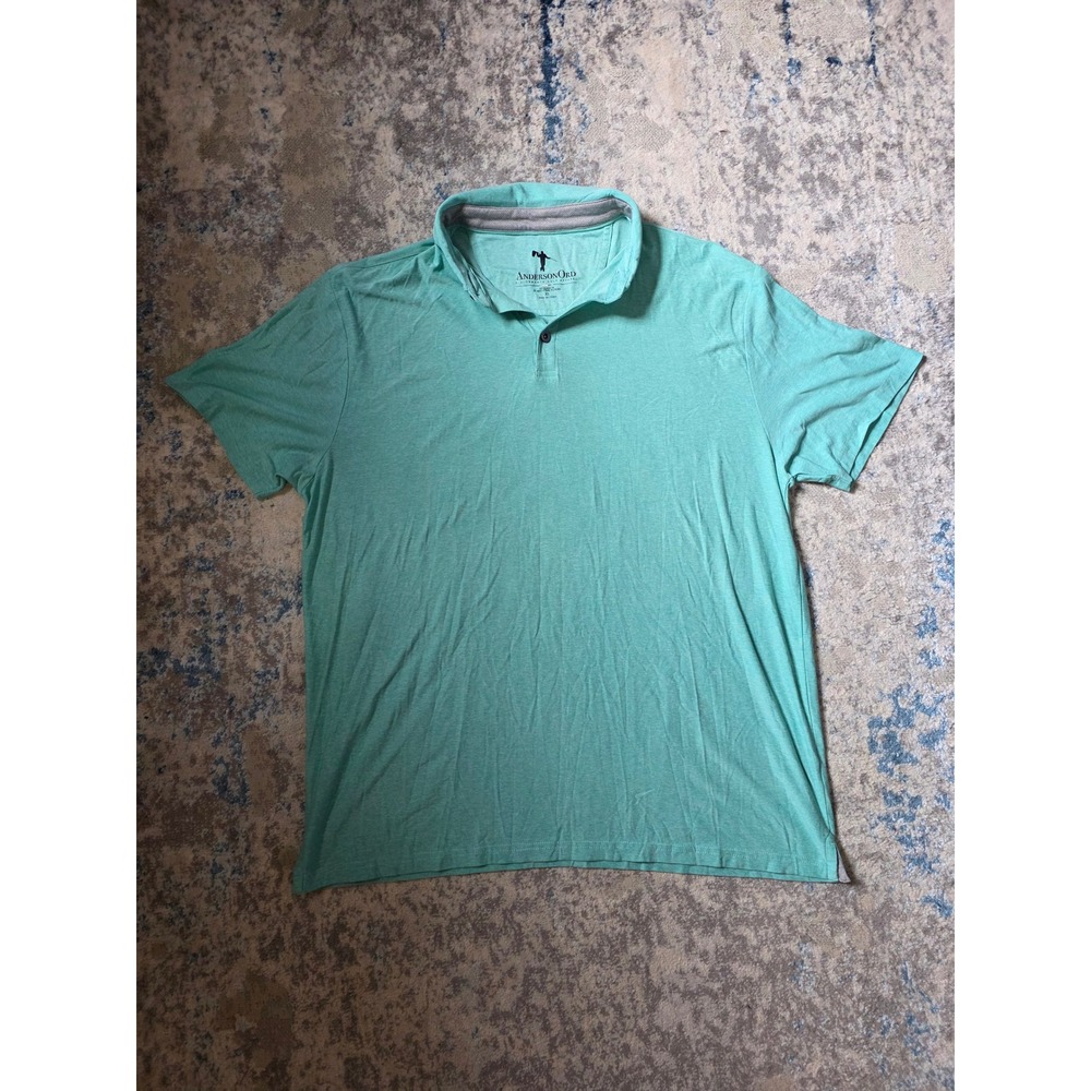 Anderson Ord Men's XL Beach Glass Heather Green Performance Golf Gamer‎ Polo